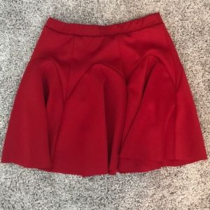 Red mini skirt